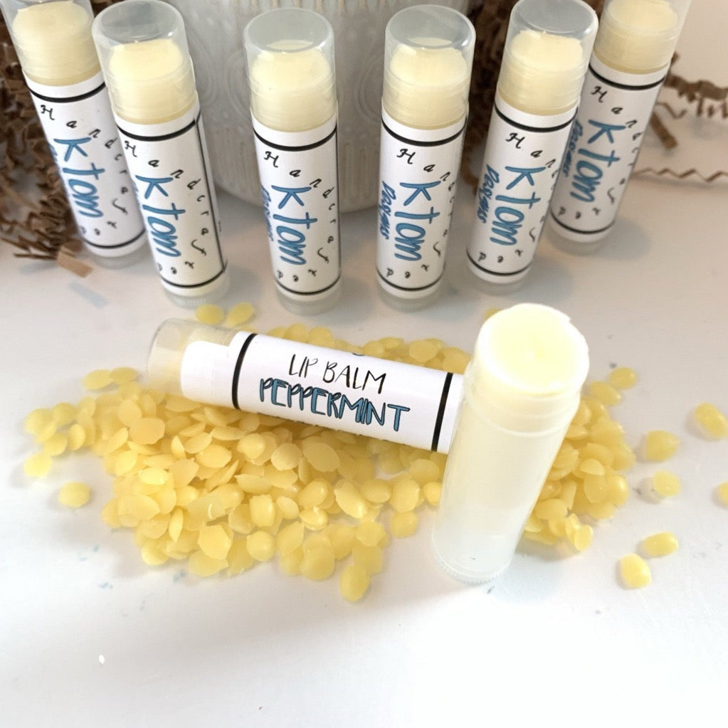 100% VEGAN LIP BALM Peppermint - Ktom Designs, Soap-Bath-Body lip balm