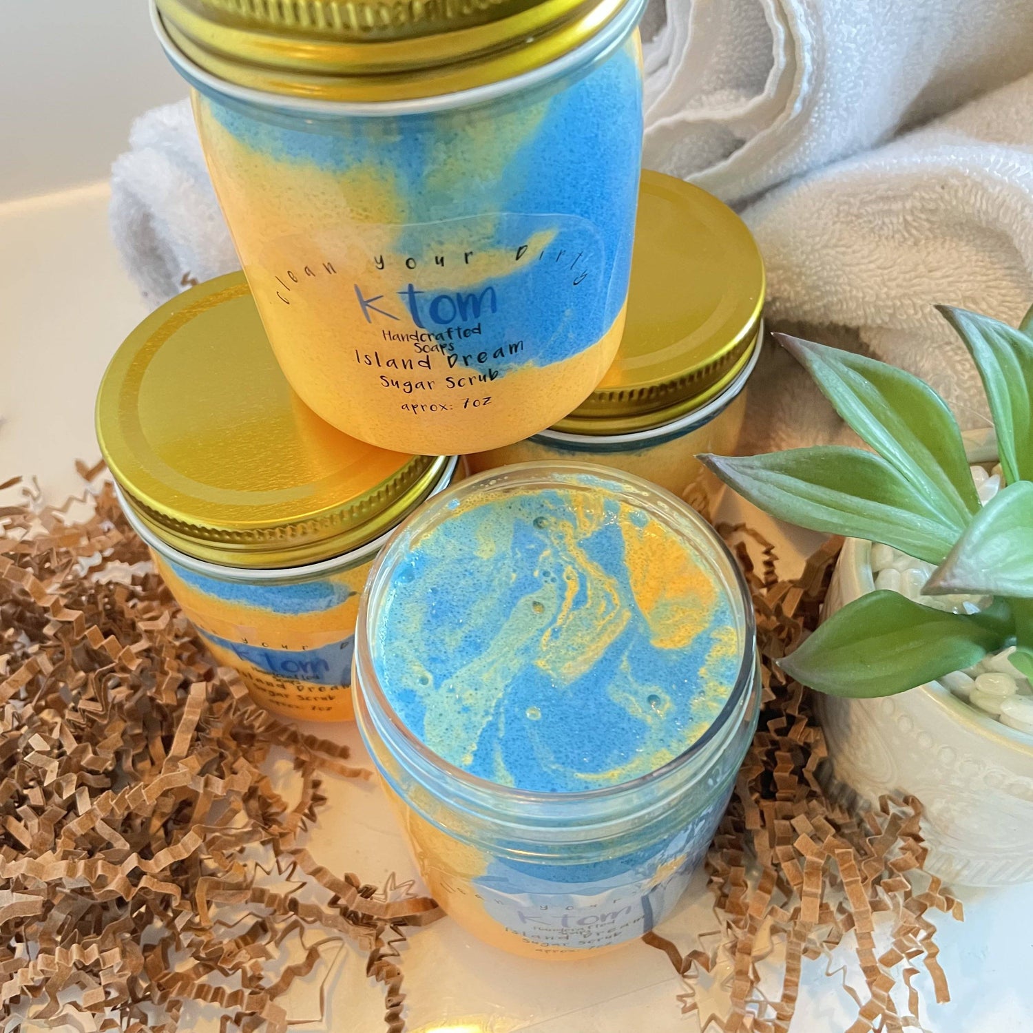 Island Oasis Body Sugar Scrub - Ktom Designs, Soap-Bath-Body sugar scrubs