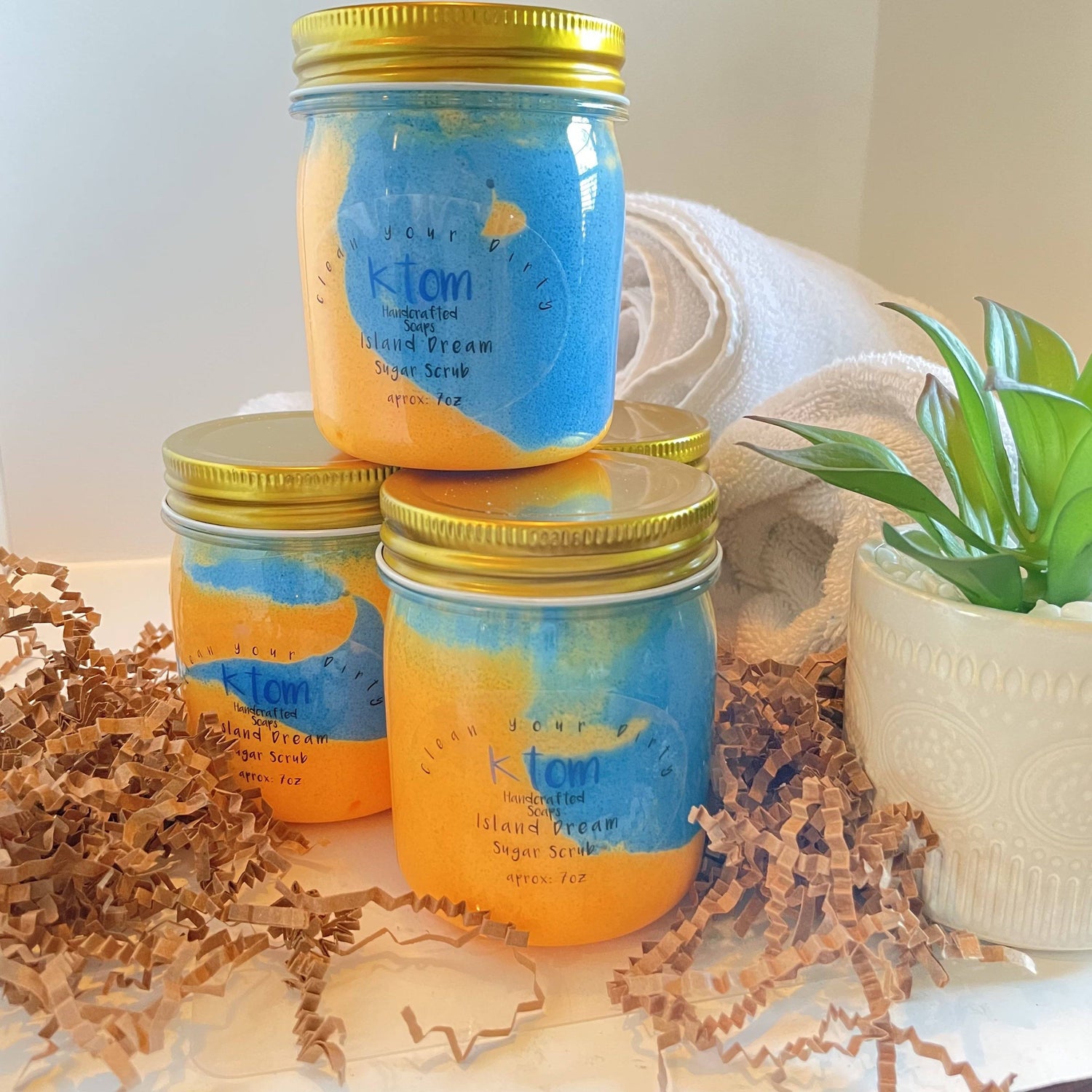 Island Oasis Body Sugar Scrub - Ktom Designs, Soap-Bath-Body sugar scrubs