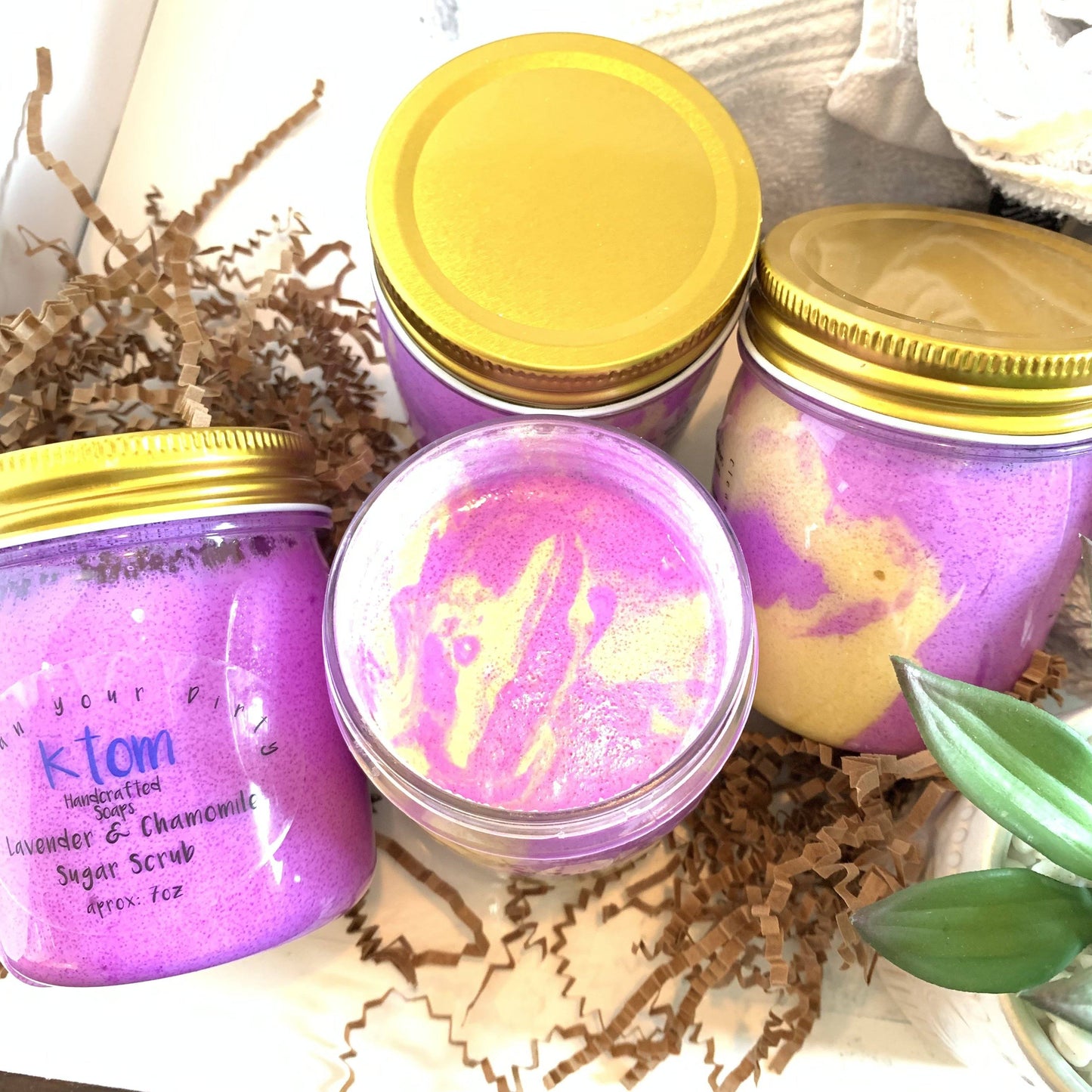 Sugar Scrub-Lavender & Camomile - Ktom Designs, Soap-Bath-Body sugar scrubs